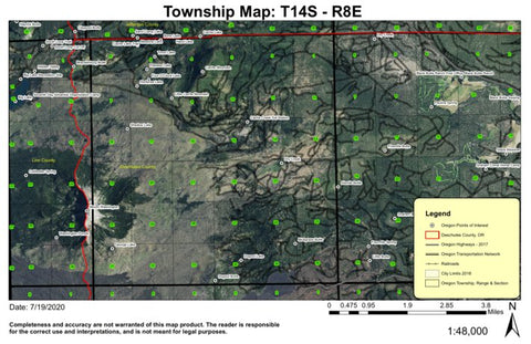 Cache Mountain T14S R8E Township Map Preview 1