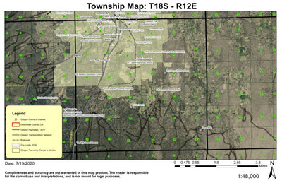 Bend South T18S R12E Township Map Preview 1