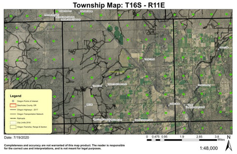Bull Flat T16S R11E Township Map Preview 1