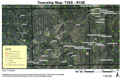 Three Rivers T20S R10E Township Map Preview 1