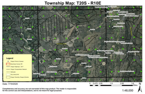 Three Rivers T20S R10E Township Map Preview 1