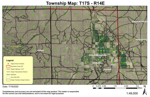 Alfalfa T17S R14E Township Map Preview 1