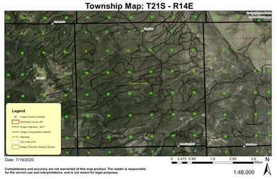 Camp Two T21S R14E Township Map Preview 1