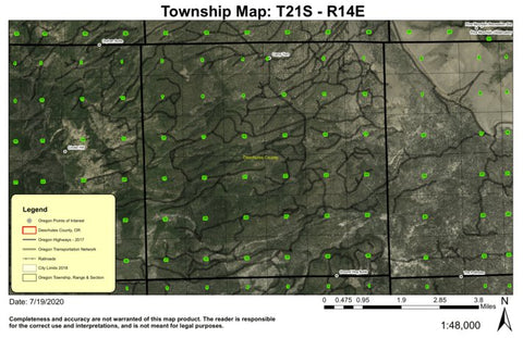 Camp Two T21S R14E Township Map Preview 1