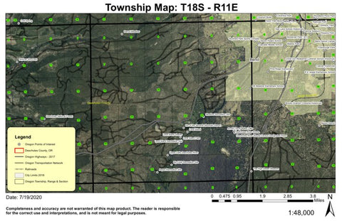 Lava Island T18S R11E Township Map Preview 1