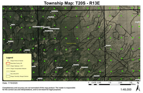 Company Butte T20S R13E Township Map Preview 1