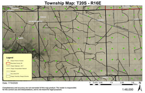 Morris Ranch T20S R16E Township Map Preview 1