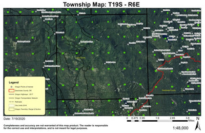Cougar Flat T19S R6E Township Map Preview 1