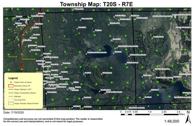 Cultus Lake T20S R7E Township Map Preview 1