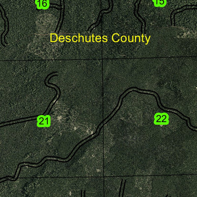 Paulina Peak T22S R12E Township Map Preview 2