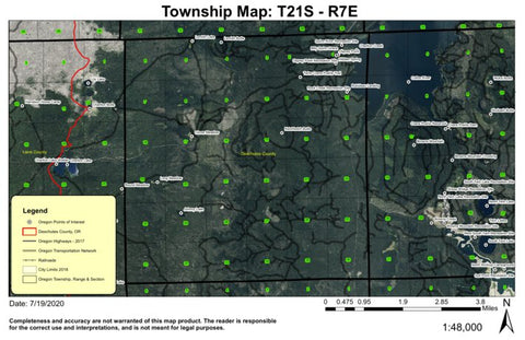 Ketchketch Butte T21S R7E Township Map Preview 1