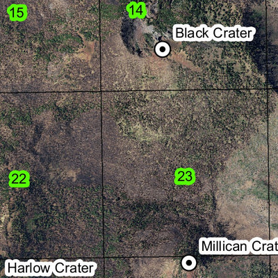 Milican Crater T15S R8E Township Map Preview 2