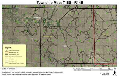 Badlands T18S R14E Township Map Preview 1