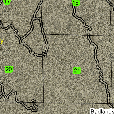 Badlands T18S R14E Township Map Preview 2