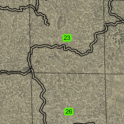 Badlands T18S R14E Township Map Preview 3