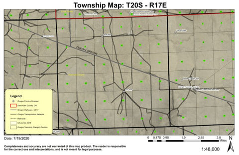 King Well T20S R17E Township Map Preview 1