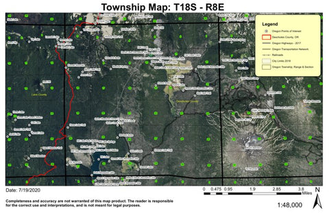 Elk Lake T18S R8E Township Map Preview 1