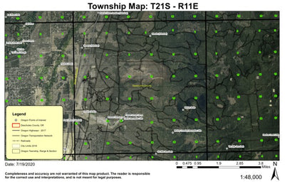 Paulina Prairie T21S R11E Township Map Preview 1