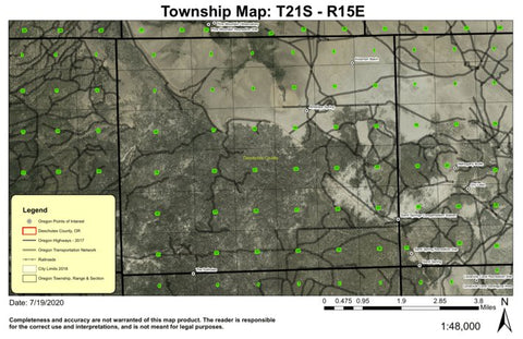 Kotzman Basin T21S R15E Township Map Preview 1
