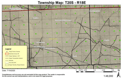 Brothers T20S R18E Township Map Preview 1