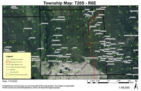 Irish Mountain T20S R6E Township Map Preview 1