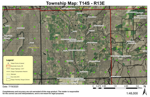 Terrebonne T14S R13E Township Map Preview 1