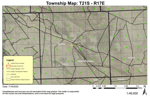 Moonshine Ridge T21S R17E Township Map Preview 1