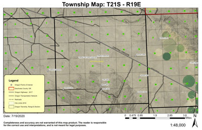 Imperial T21S R19E Township Map Preview 1