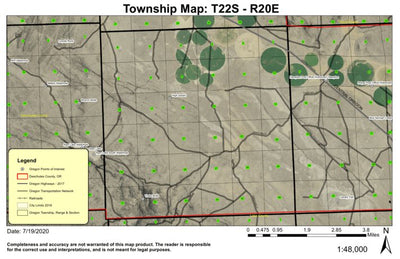 Yreka Butte T22S R20E Township Map Preview 1