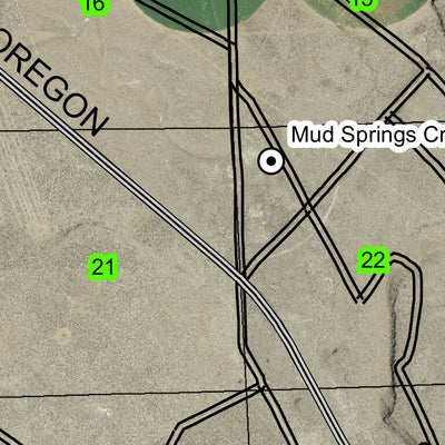 Mud Springs Creek T22S R21E Township Map Preview 2