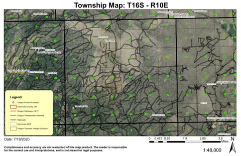Three Creek Butte T16S R10E Township Map Preview 1