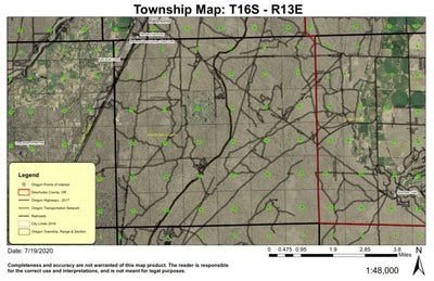 Pronghorn T16S R13E Township Map Preview 1