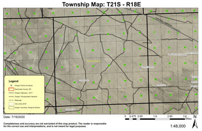 Firestone Basin T21S R18E Township Map Preview 1