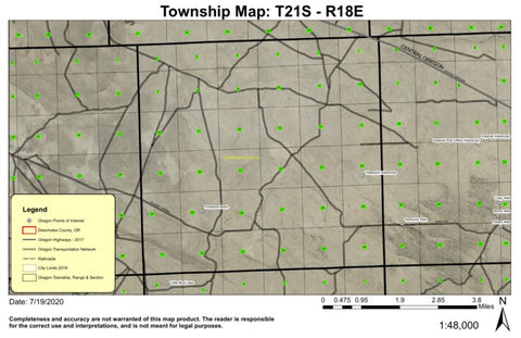 Firestone Basin T21S R18E Township Map Preview 1