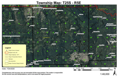 Warm Spring Butte T25S R5E Township Map Preview 1