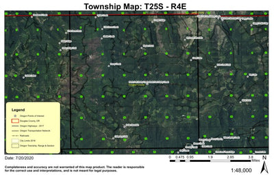 Staley Creek T25S R4E Township Map Preview 1