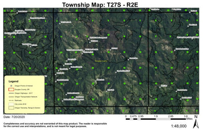 Twin Lakes T27S R2E Township Map Preview 1