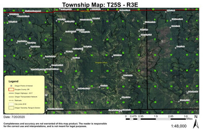 Bear Camp T25S R3E Township Map Preview 1