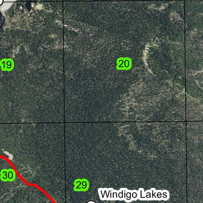 Windigo Pass T25S R6E Township Map Preview 3