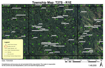 Hemlock Falls T27S R1E Township Map Preview 1