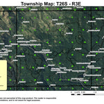 Toketee Falls T26S R3E Township Map Preview 1