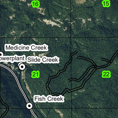 Toketee Falls T26S R3E Township Map Preview 2