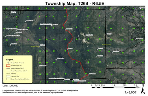 Cappy Peak T26S R6.5E Township Map Preview 1