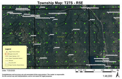 Clearwater Falls T27S R5E Township Map Preview 1