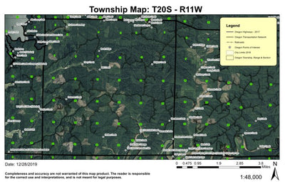 Buzzards Butte T20S R11W Township Map Preview 1