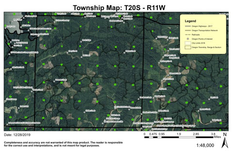 Buzzards Butte T20S R11W Township Map Preview 1
