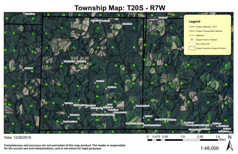 Oxbow Creek T20S R7W Township Map Preview 1