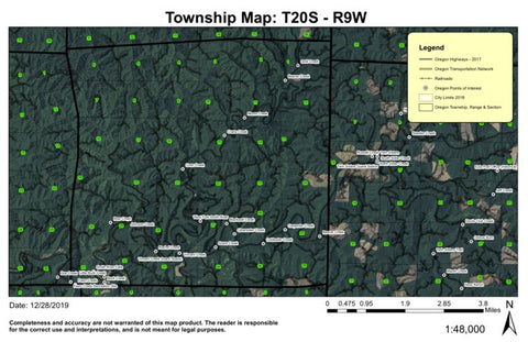 Smith River Falls T20S R9W Township Map Preview 1