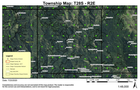Little Black Rock 28S R2E Township Map Preview 1