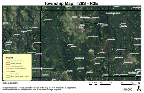 Wolf Lake T28S R3E Township Map Preview 1